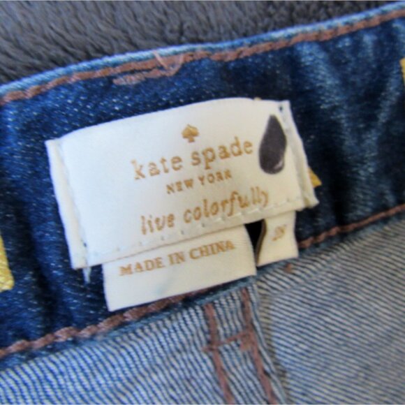 Kate Spade High Rise Cropped Jeans Blue Size 28 - Picture 8 of 8